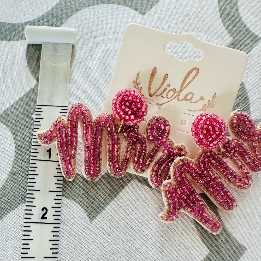 Mrs. Beaded Earrings NWT - Picture 11 of 11